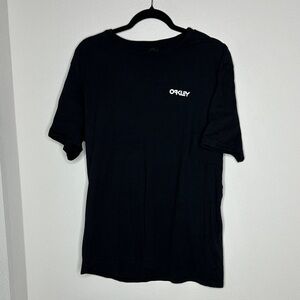 Oakley Men's Tee in Black with White Logo
